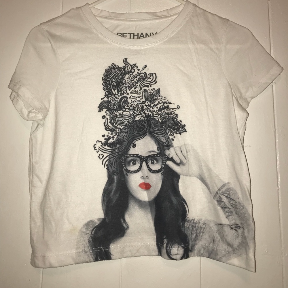 Bethany Mota graphic crop top